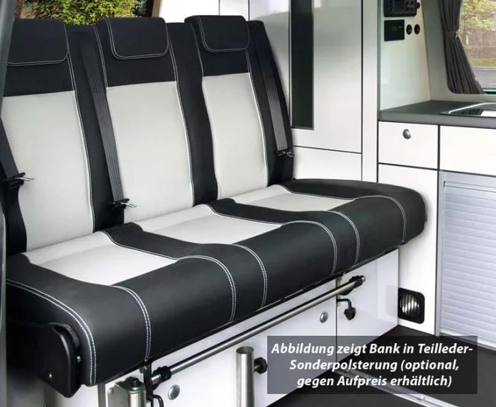 Schlafsitzbank VW T6/5 Trio Style V3000 Gr.10 3-sitzig Polster Classic Grau