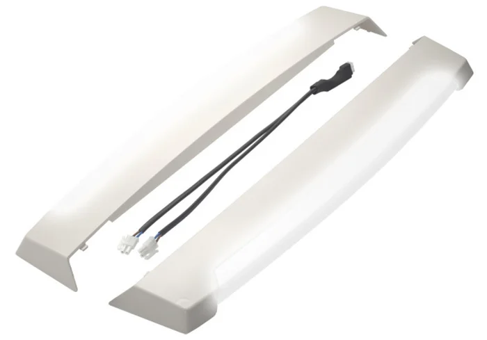 Seitenblenden LED für Plisseerahmen weiß, kpl. mit kabel und Polyswitch