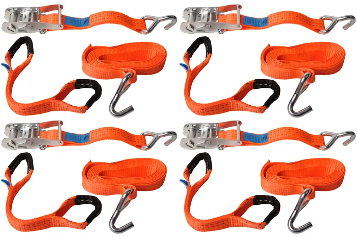 Set mit 4 Spanngurte für Autotransporter – universal – 330×3,6 cm (3000 kg)