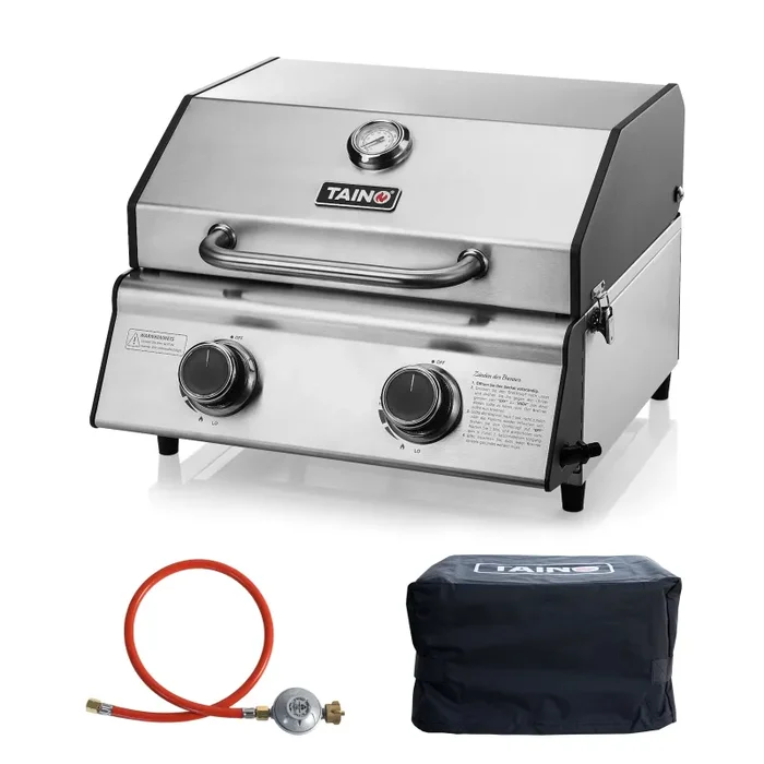 Set PLATINUM COMPACT Tischgrill + Abdeckhaube + Gasregler