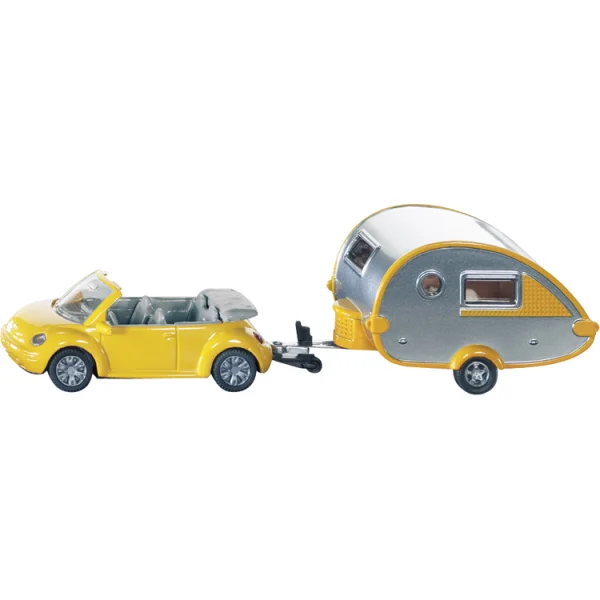 Siku VW-Beetle mit Wohnwagen 18 cm