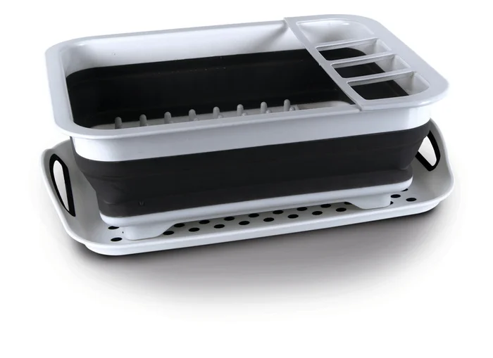 Silikon-Geschirrtrockner – Weiß/Schwarz