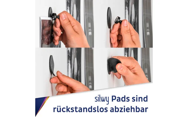 silwy@ Flex Magnet-Pins inkl. Metall Nano Gel Pads