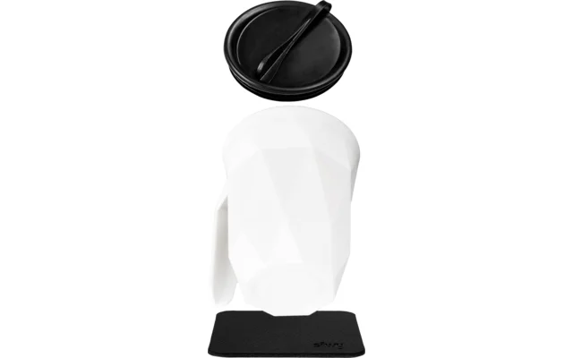 Silwy Magnet-Coffeecup Tasse mit Deckel inkl. Metall Nano Gel Pad (300 ml)