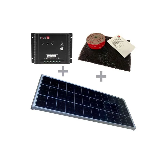 Solarpanel-Bausatz E-essential 110W + MPPT 10A-Regler + 3M-Klebesatz