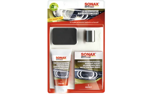SONAX Scheinwerfer Aufbereitungsset für veraltete Scheinwerfer