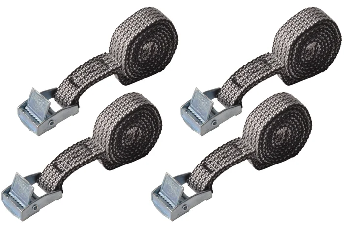 Spanngurt grau 80×1,6 cm (150 kg) Set von 4 Stück