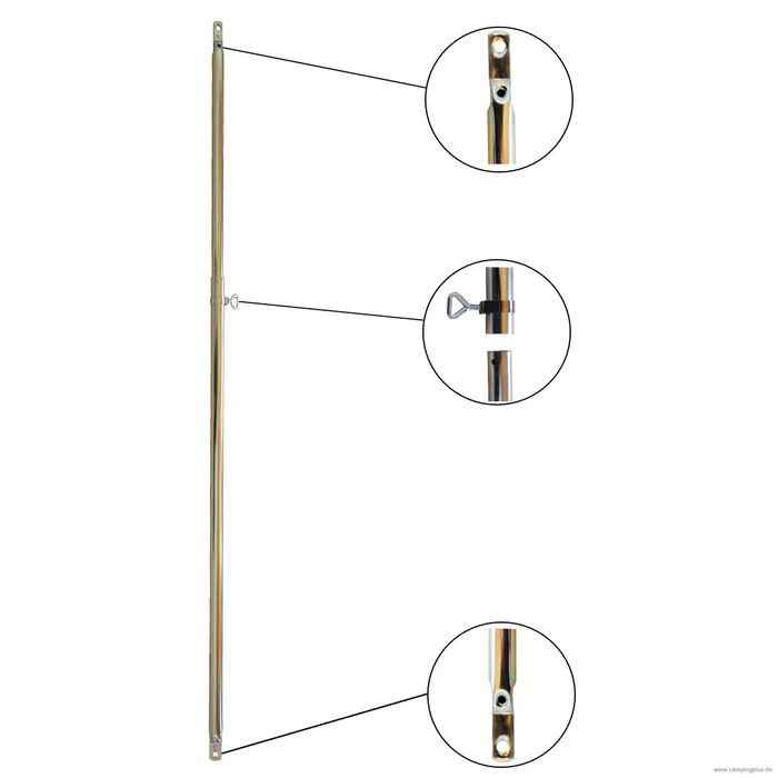 Stahl Spannstange / Firststab 22 mm 160 -210 cm ohne Schellen