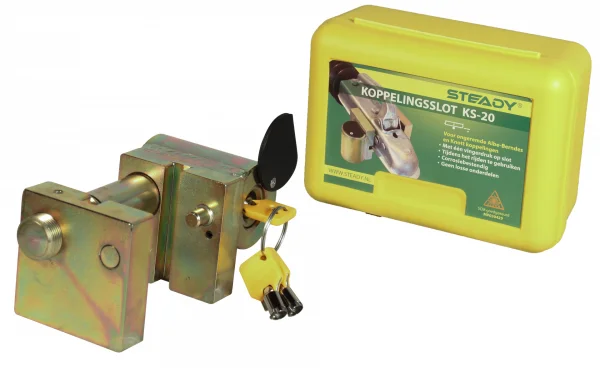 Steady KS-20 Anhänger schloss – SCM-geprüft – geeignet für ungebremste Kupplungen