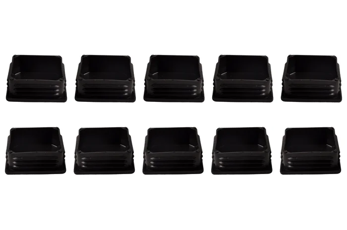 Steckbare Kappe viereckig 60×60 mm – 10 Stück