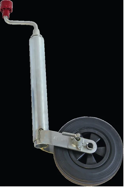 Stützrad mit Pinstop, Rad Vollgummi 200x50mm