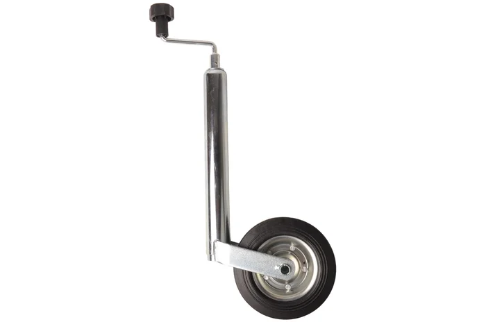 Stützrad rund Durchmesser 48 mm mit Gummireifen und Stahlfelge