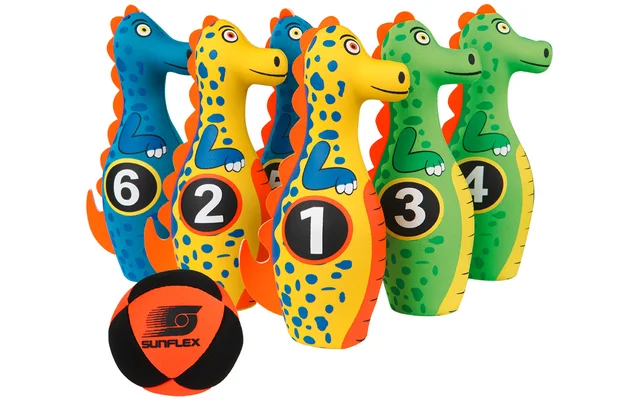 sunflex sport Kegelset Dino 7 teilig mit Aufbewahrungstasche