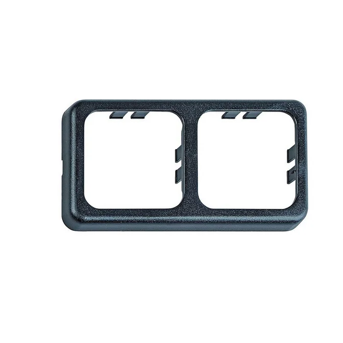 System 10.000 Abdeckrahmen 2-fach, schwarz