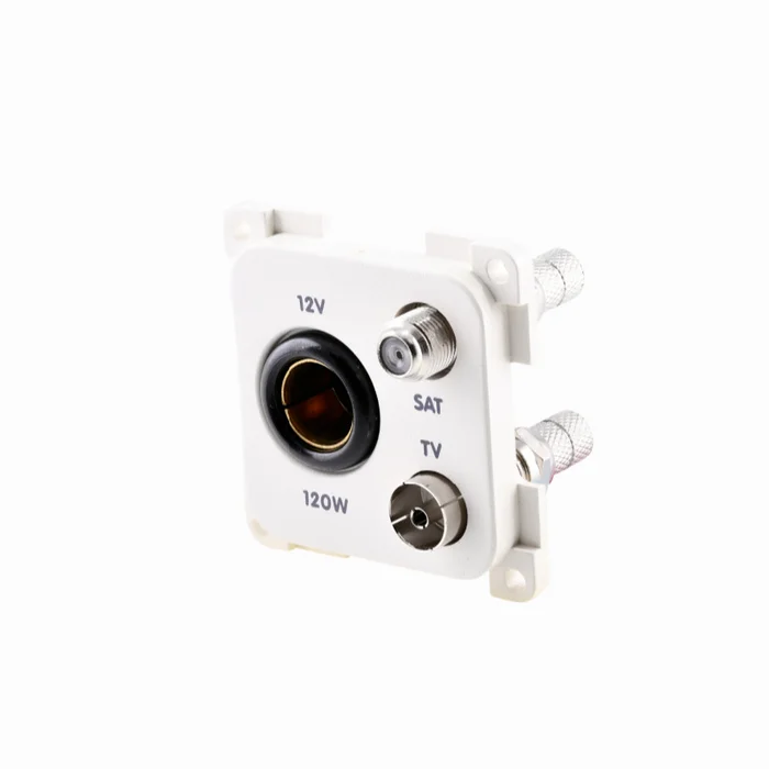 System 20.000 Auto-Steckdose 12 V, TV, SAT – weiß