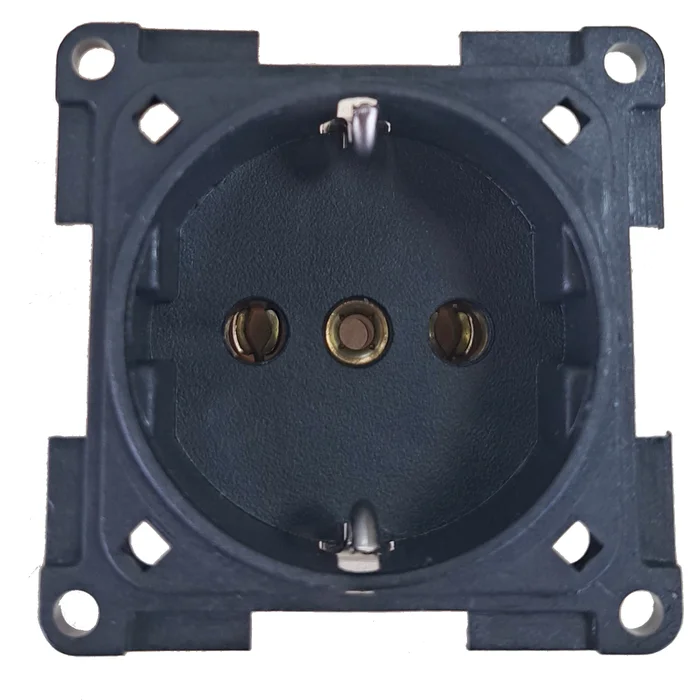 System 20.000 Schuko-Steckdose 16A, schwarz