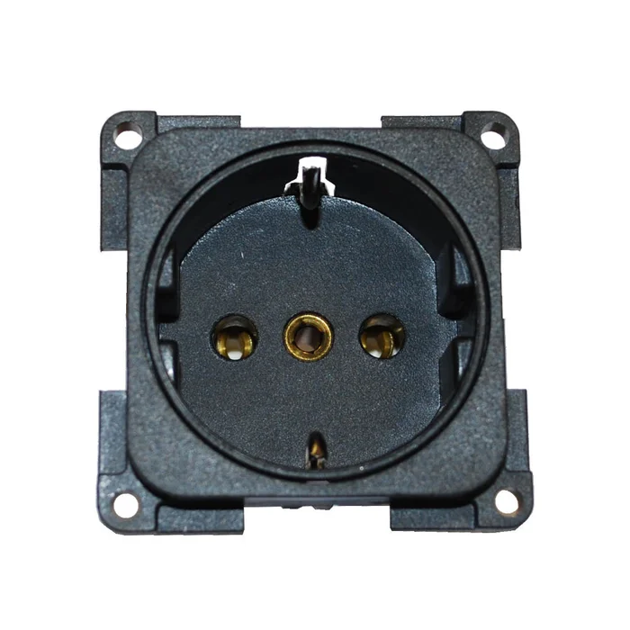 System 20.000 Schuko-Steckdose, schwarz