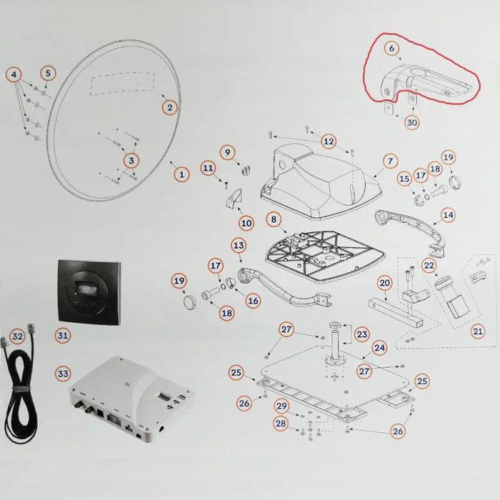 Teleco Spiegelarm Alu Version 2019 zu Telesat BT 85 (Nr. 818934)