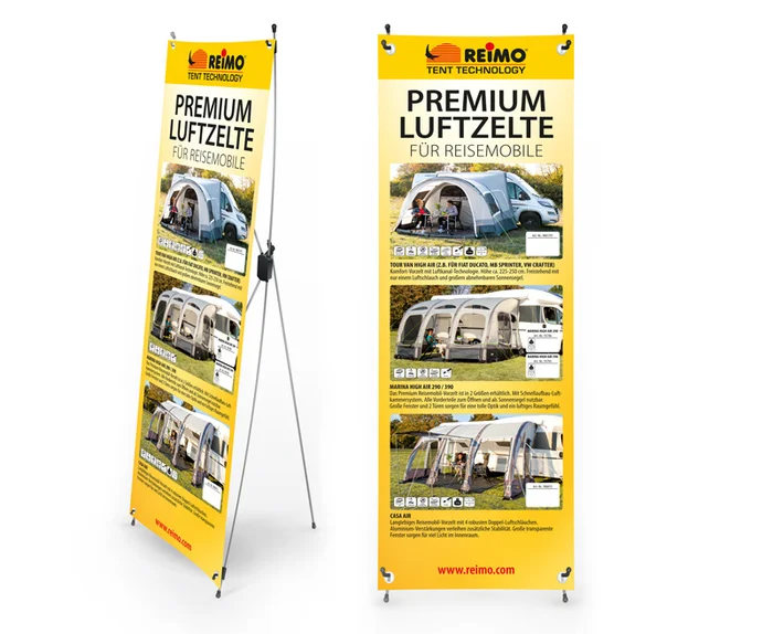 Tent Techn. X-Banner Zelte f.Reisemobile, Deutsch, Größe: 600x1800mm