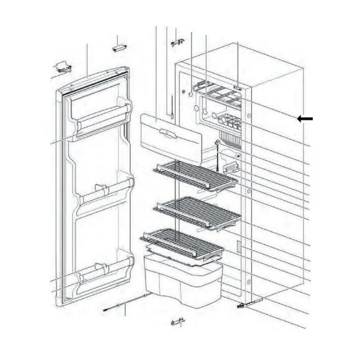 Thetford Gitterrost oben für Flaschen zu Kühlsch. N180 (Nr. 62972508)