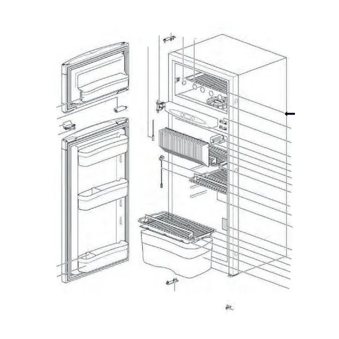 Thetford Gitterrost oben klein für Kühlsch. N175 (Nr. 63174108)