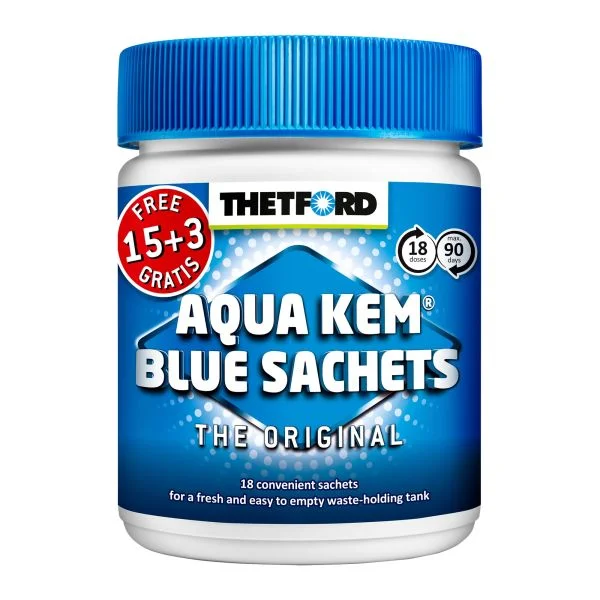 Thetford Toilettenzusatz Aqua Kem Blue Sachets, 18 Stück