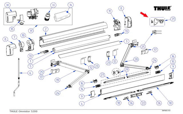 Thule Befestigungssatz Spannstange