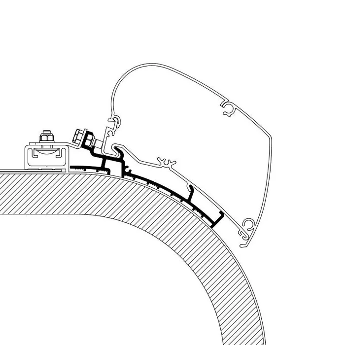 Thule Dachadapter für Rapido Distinction, Omnistor Serie 6 und 9, Länge 4,50 m