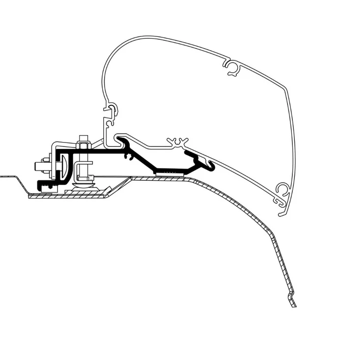 Thule Dachadapter-Set Fiat Ducato H2 ab 07/2006, Omnistor Serie 6, 3,75 – 4 m
