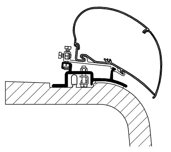 Thule Dachadapter-Set für Fiat Ducato 1994 – 06/2006, Omnistor Serie 6