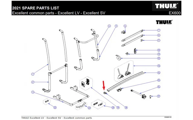 Thule Endkappe Schiene