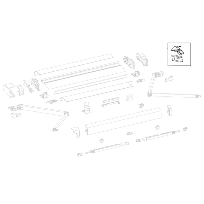Thule Endkappen schwarz Ducato-Adapter V17 f. Omnistor 6200 (Nr. 1500603178)