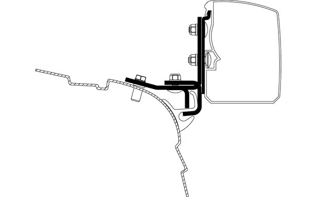 Thule Omnistor 3200 Markisenadapter VW T5/T6 Brandrup Rail LHD