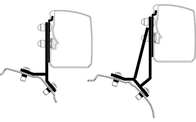 Thule Omnistor 3200 Markisenadpater Ford Transit / Tourneo Custom