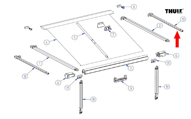 Thule Teleskoparm-Verlängerung