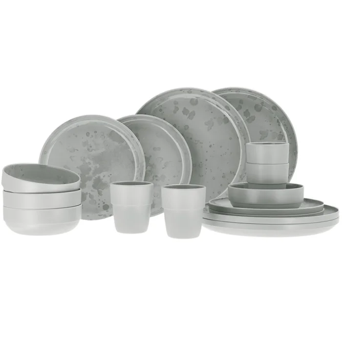 Travellife Geschirrset Palma 16-teilig, hellgrau