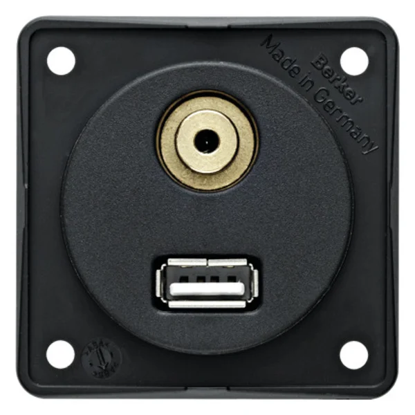 USB- / Audio-Einbaubuchse – Anthrazit