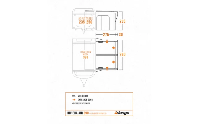 Vango Riviera Air 390 Elements All Season aufblasbares Ganzjahresvorzelt