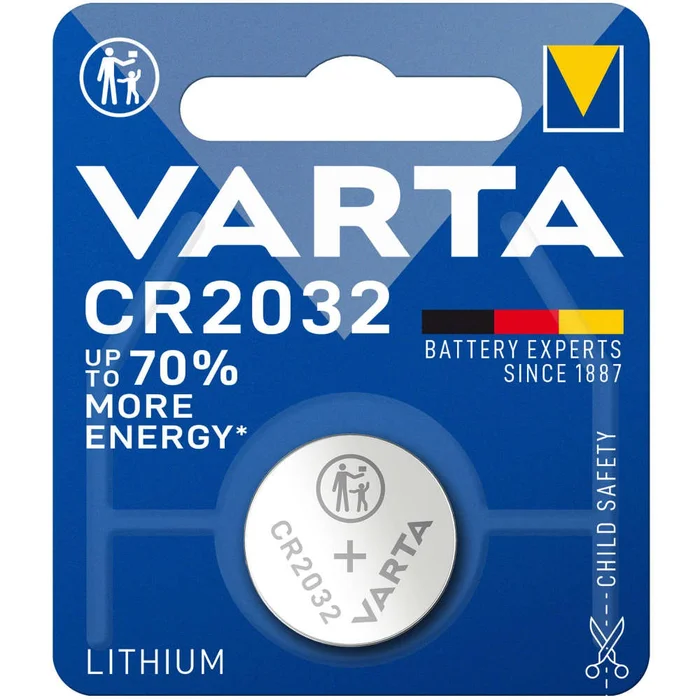 Varta Hightech-Lithium-Knopfzelle – Lithium Coin CR2032