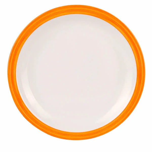 Waca Teller flach Melamingeschirr Bistro orange