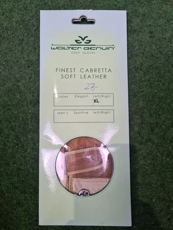 WALTER GENUIN Soft Leather Golfhandschuhe – Damen (Braun / Links / XL)
