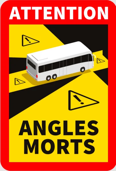 Warnschild „Angles Morts“ Toter Winkel magnetisch