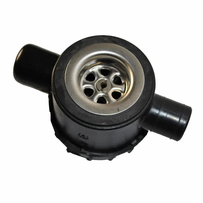 Wasserablauf 33 mm mit Siphon, 2 Anschlüsse