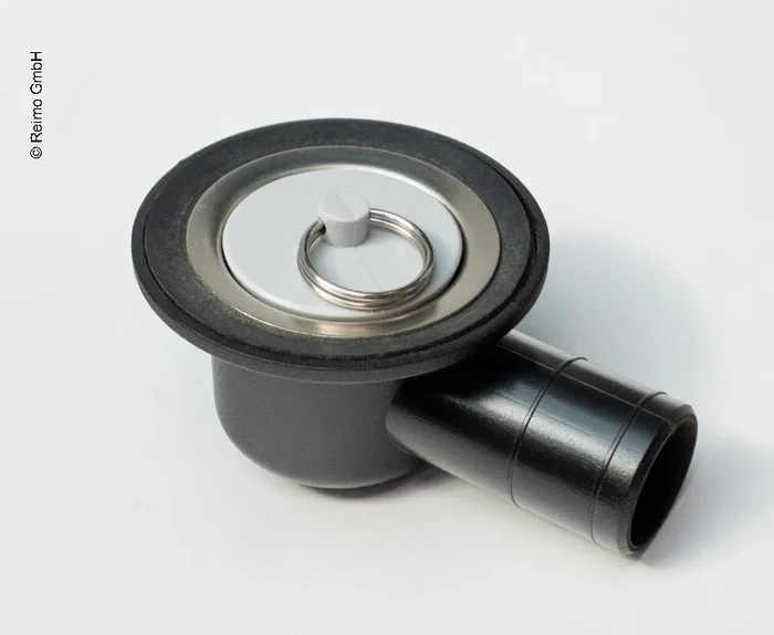 Wasserablauf 39 mm gewinkelt mit Stopfen – Typ F
