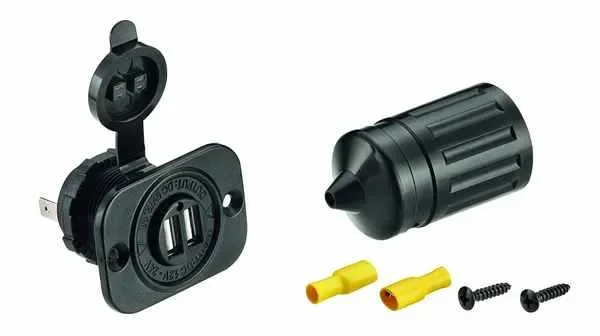 Wasserdichte USB-Buchse, Eingang 12–24 V, Ausgang: 5 V, 2,1 A