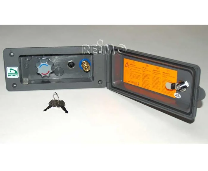 Wassersteckdose mit Vormischer – Grau