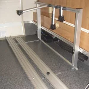 Weih-tec Heckgaragenhalterung für 1 Roller/Motorrad (mit Auffahrschiene)