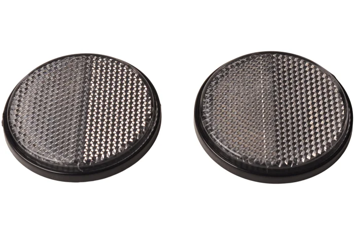 Weißer Reflektor 58 mm selbstklebend rund – 2 Stück