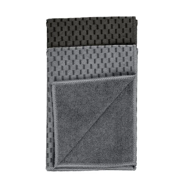 Wenko Geschirrtücher Mikrofaser Miko 2 Stück Farbe schwarz