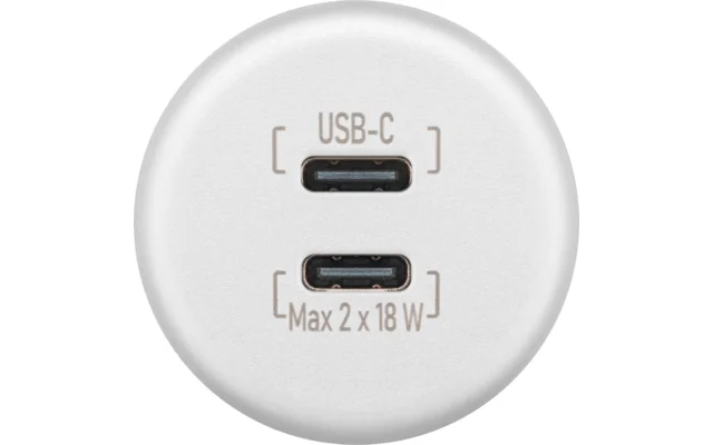Wentronic Dualer Einbaucharger USB-C max. 18 W